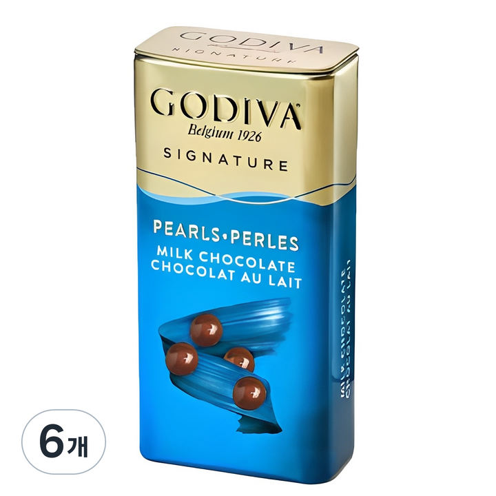 고디바 펄 밀크 초콜릿, 43g, 6개