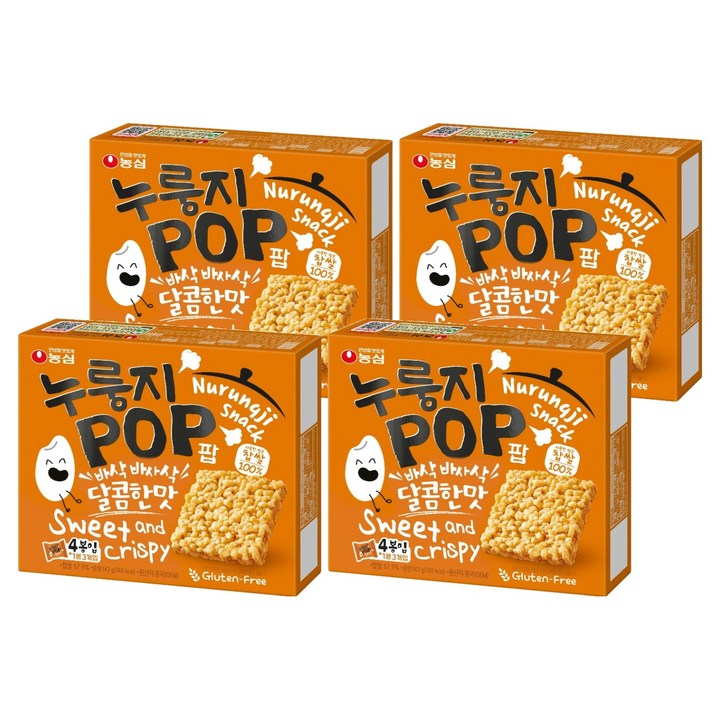 농심 누룽지팝, 142g, 4개