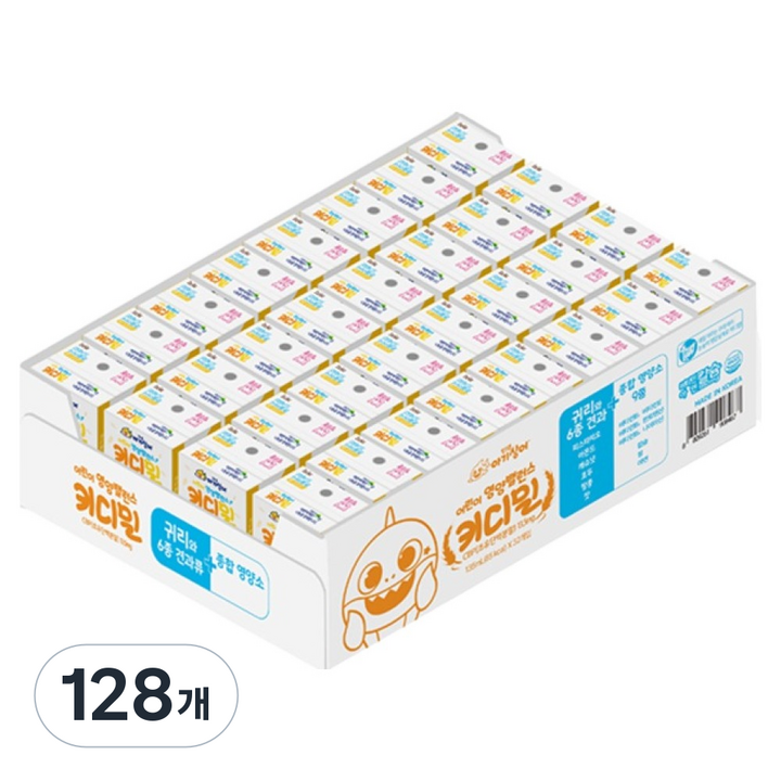 태양생활건강 핑크퐁 키디밀 귀리 성장밸런스 음료, 135ml, 128개