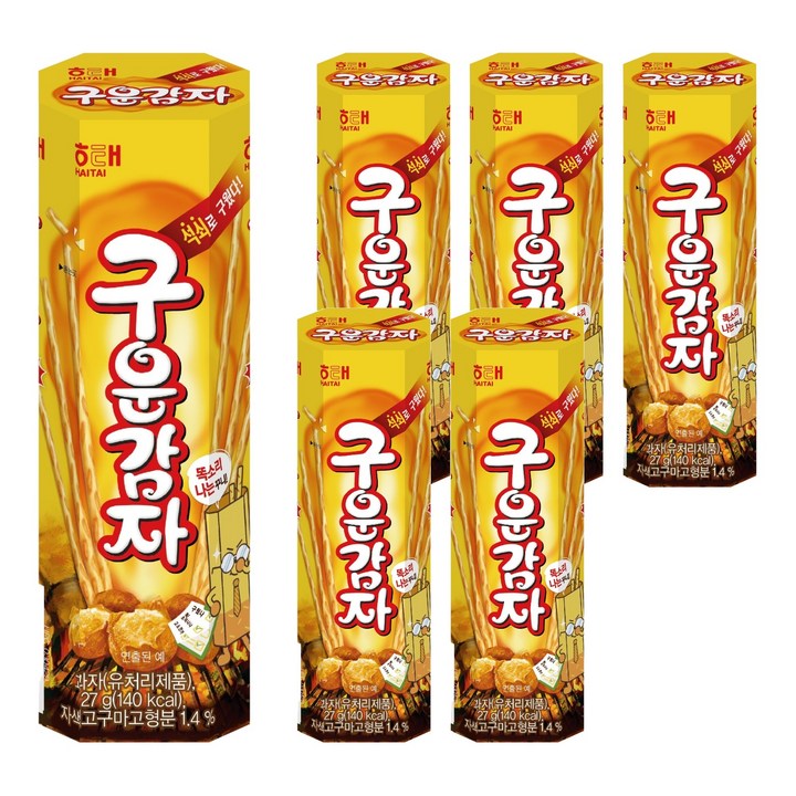 해태제과 구운감자, 27g, 6개