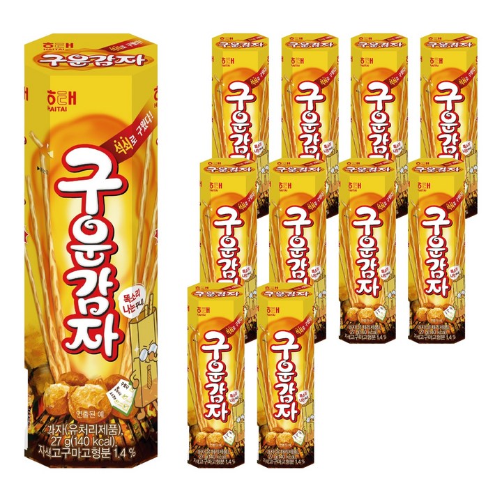 해태제과 구운감자, 27g, 11개