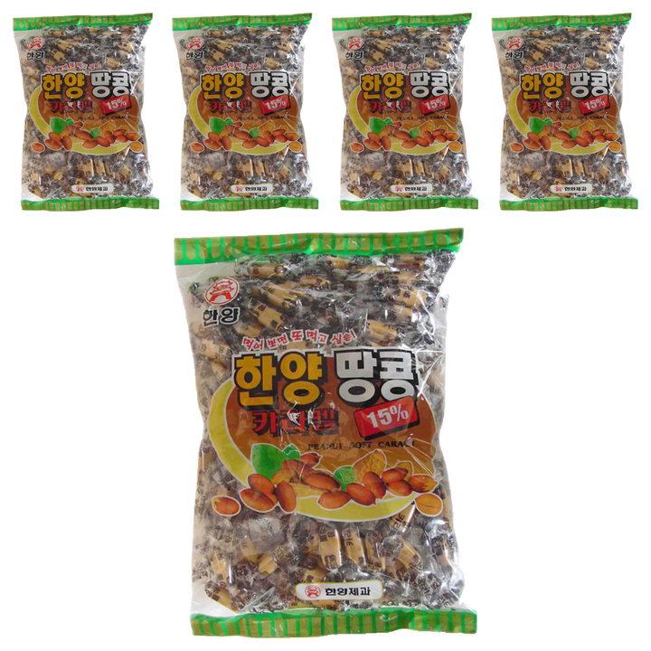 한양제과 땅콩캬라멜, 900g, 5개