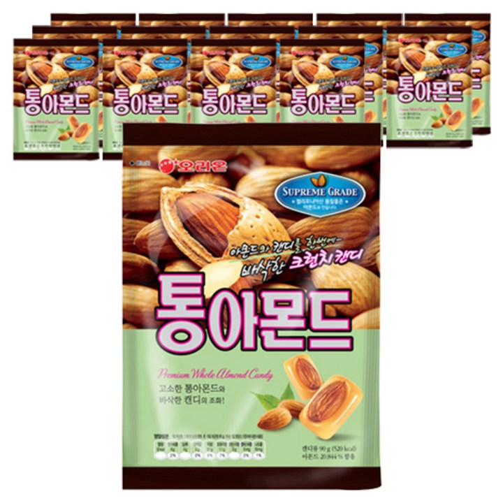 오리온 통아몬드 캔디, 90g, 15개