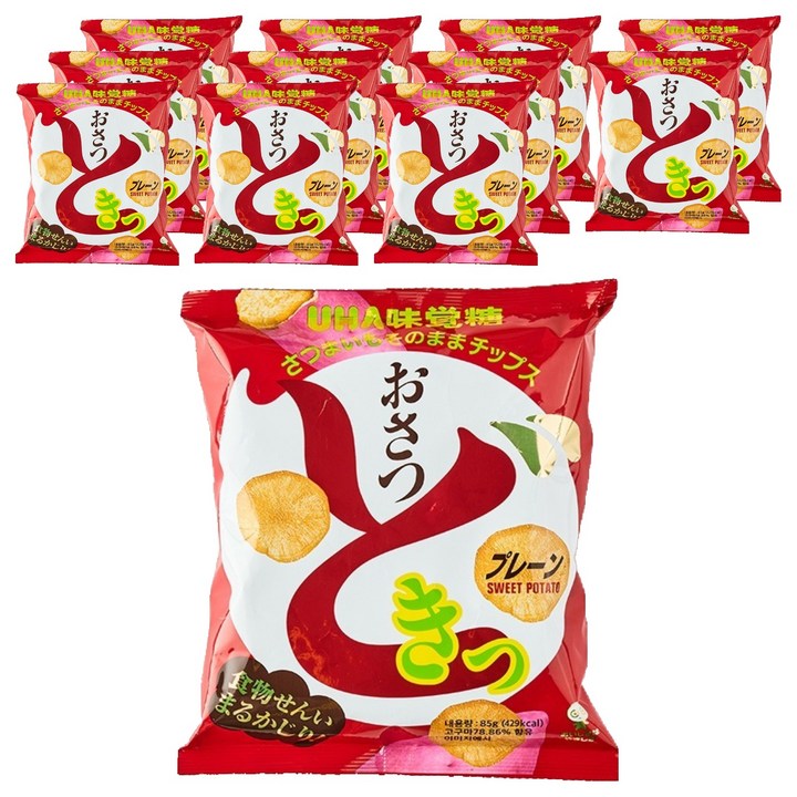 유하미카쿠토 오사츠도키 플레인 고구마칩, 85g, 12개