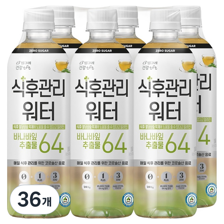 티에프티 빙그레 식후관리 워터, 500ml, 36개