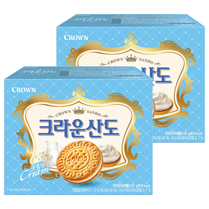 크라운산도 크림, 161g, 2개
