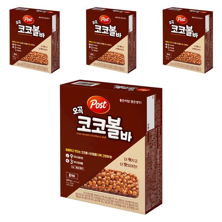 포스트 오곡 코코볼바, 264g, 4개