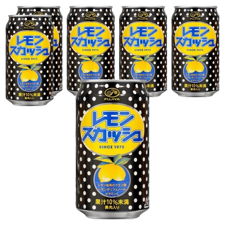 후지야 레몬 스쿼시, 350ml, 6개