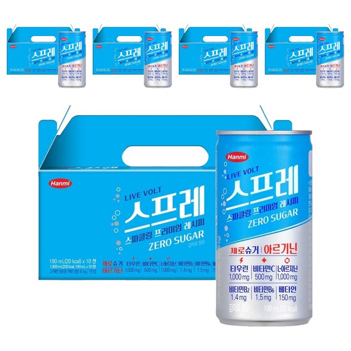 한미사이언스 스프레 스파클링 프리미엄 레시피, 50개, 190ml