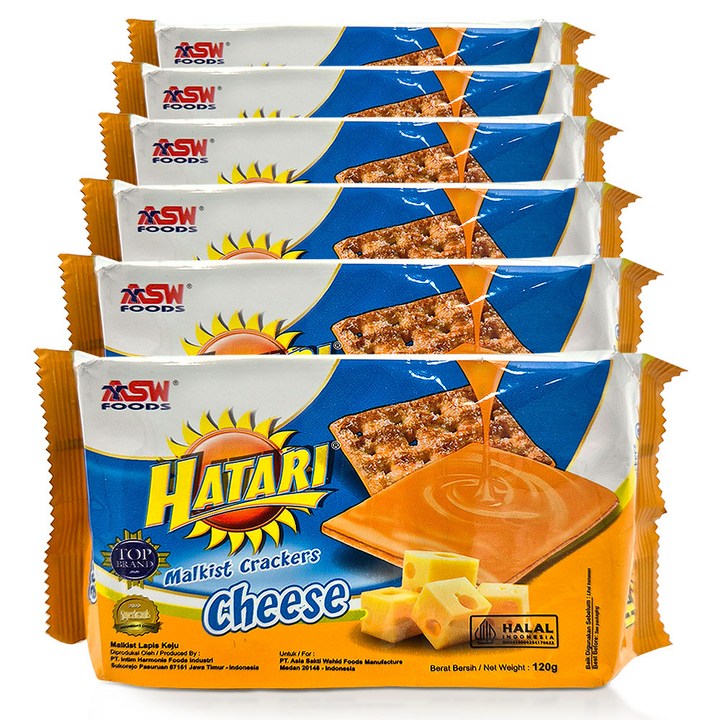 하타리 말키스트 크래커 치즈맛, 120g, 6개