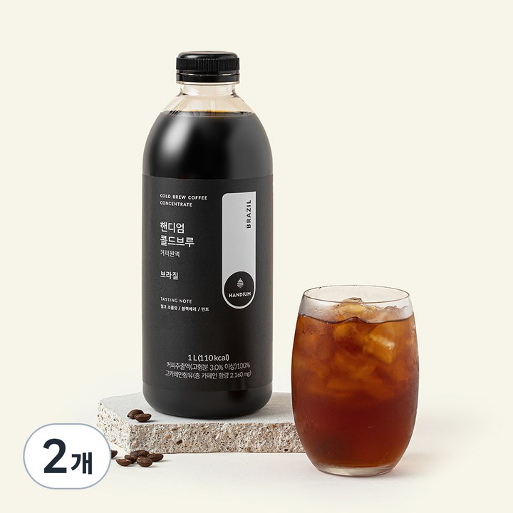 핸디엄 콜드브루 원액 브라질, 1L, 2개
