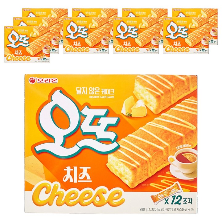 오리온 진한 디저트 케익 오뜨 치즈, 288g, 10개