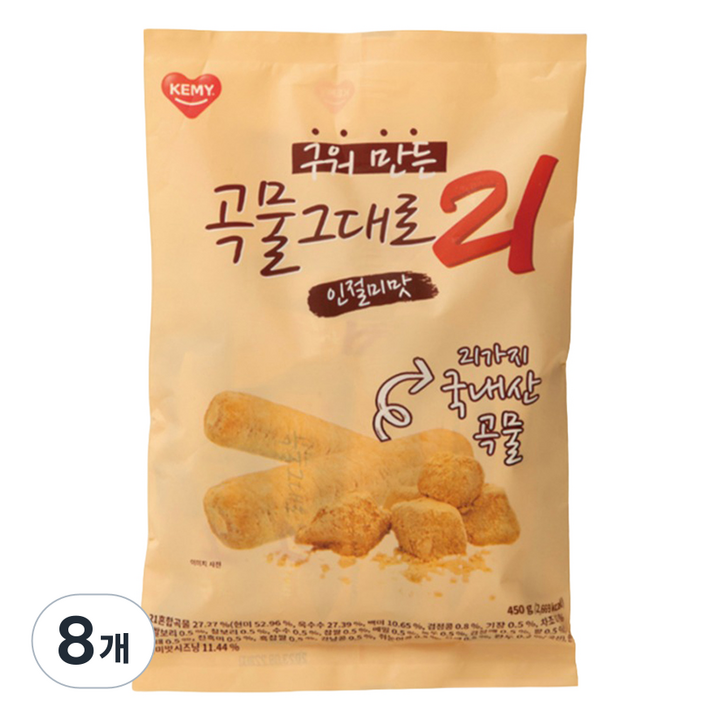 곡물그대로21 구워만든 곡물그대로 21 인절미, 8개, 450g