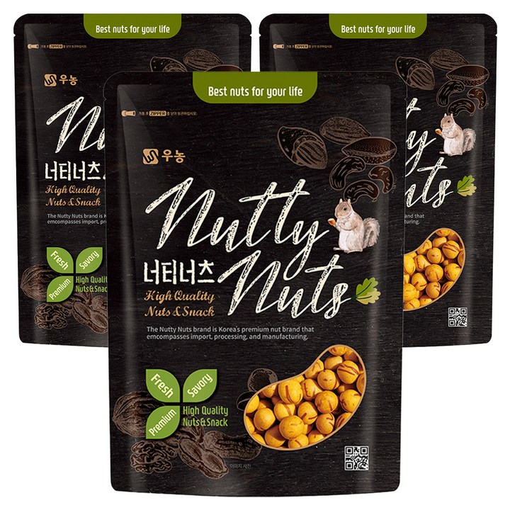 우농 꼬마 오징어땅콩, 500g, 3개