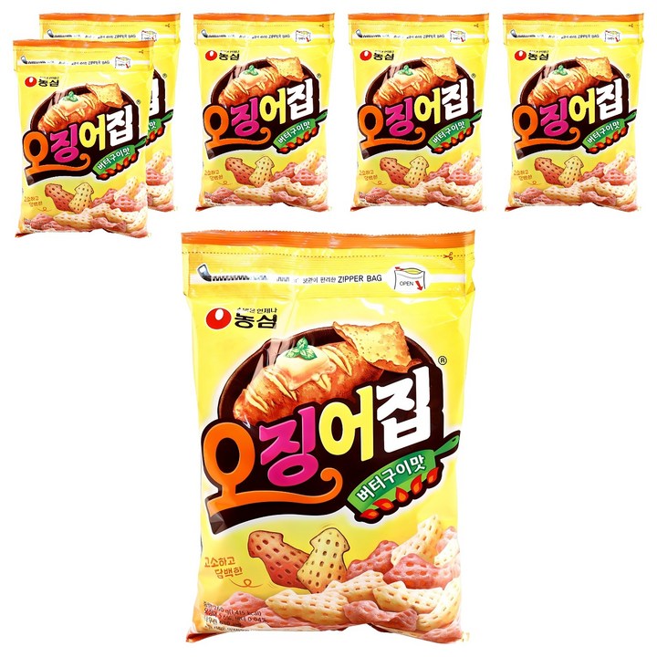 농심 오징어집 지퍼백, 260g, 6개