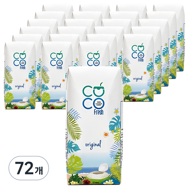 코코프레시 100% 코코넛워터, 200ml, 72개