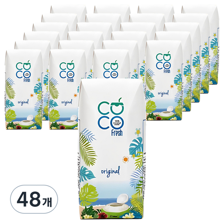 코코프레시 코코넛워터, 200ml, 48개
