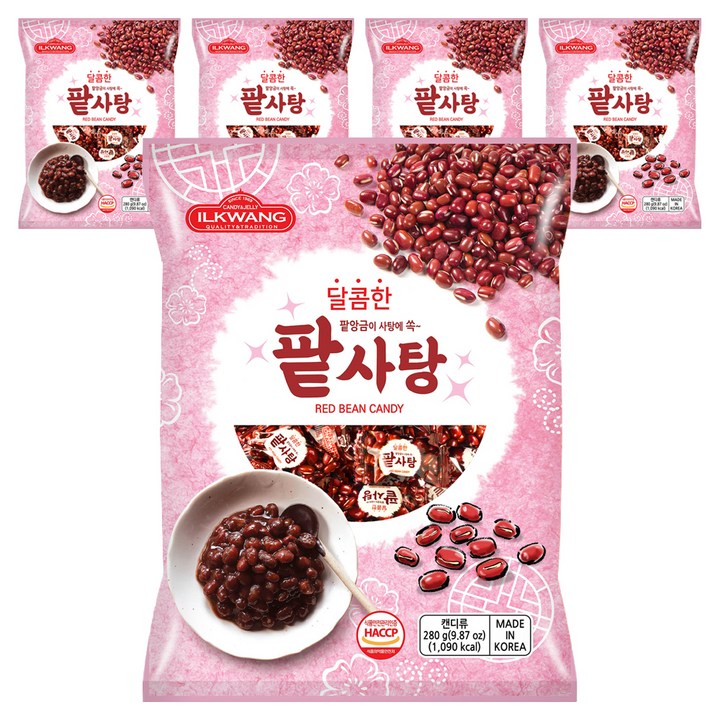 일광제과 팥사탕, 280g, 5개