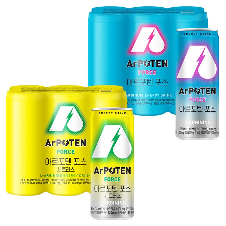 아르포텐 포스 6p + 포스 시트러스 6p, 1세트, 355ml