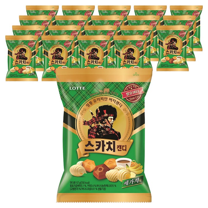 롯데웰푸드 스카치캔디 세가지맛, 20개, 157g