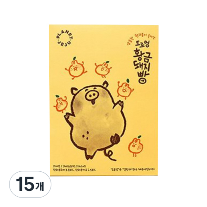 에코제이푸드 제주 도르멍 황금돼지빵 7p, 15개, 140g