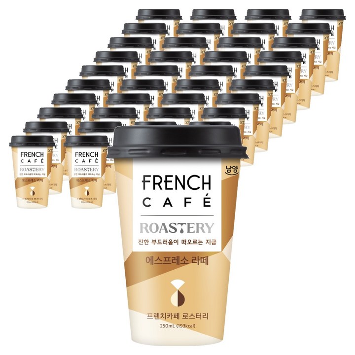 프렌치카페 로스터리 에스프레소 라떼, 250ml, 40개