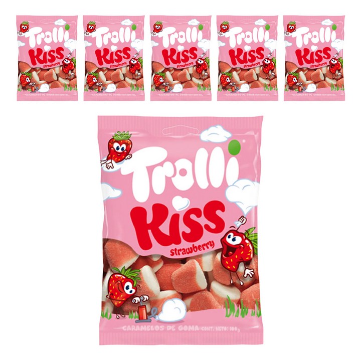 트롤리 키스 젤리, 100g, 6개