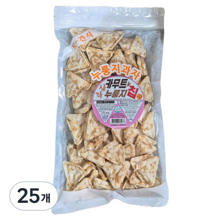 건강한 카무트 삼각 누룽칩, 140g, 25개