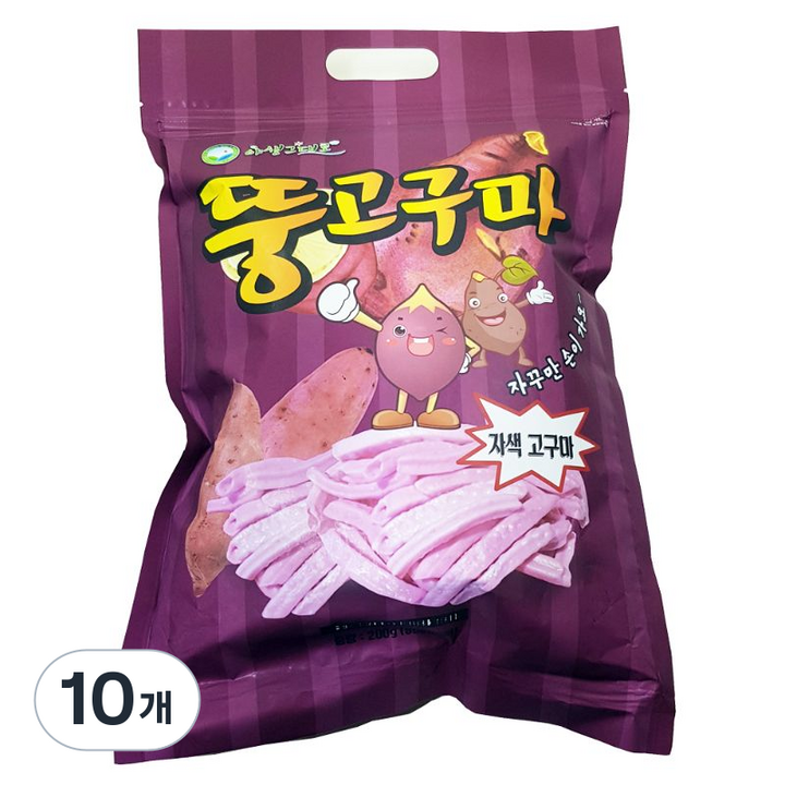 야생그대로 뚱고구마 스낵, 200g, 10개