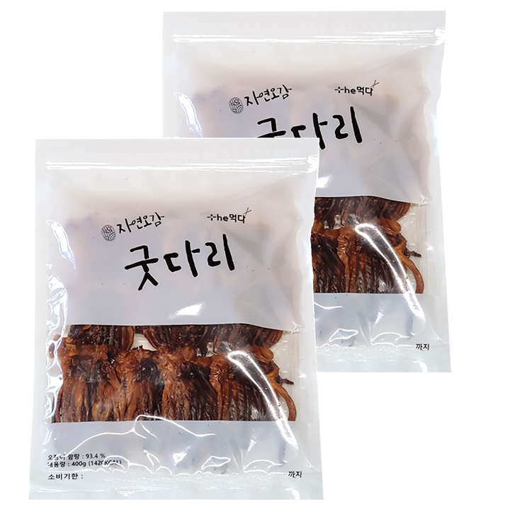 더먹다 굿다리 조미오징어, 400g, 2개