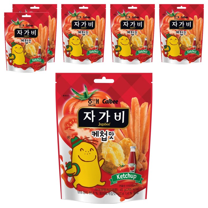 자가비 해태제과 케첩맛, 45g, 6개