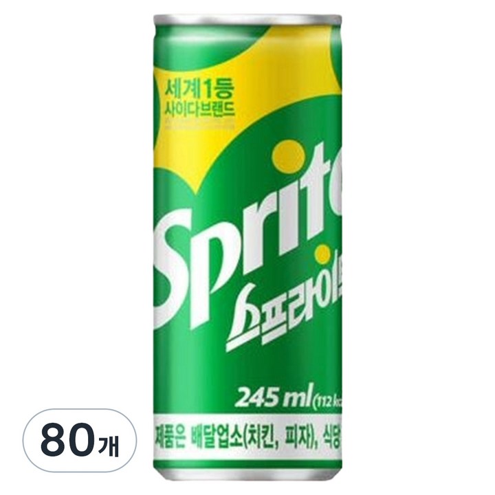 스프라이트 업소용 사이다, 245ml, 80개