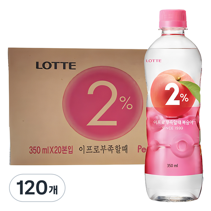 이프로 부족할때 복숭아, 120개, 350ml