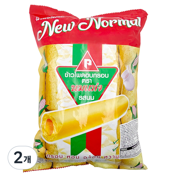 뉴노멀 콘 스낵 밀크 플레이버, 2개, 80g