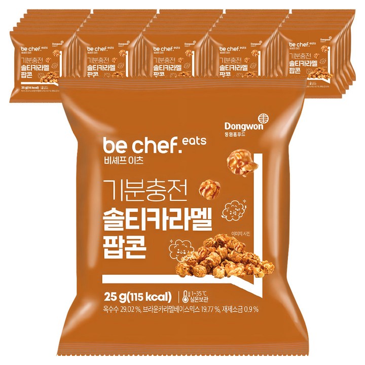 비셰프 이츠 기분충전 솔티카라멜 팝콘, 25g, 30개