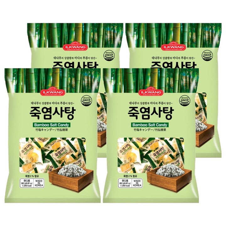 일광제과 죽염 사탕, 280g, 4개