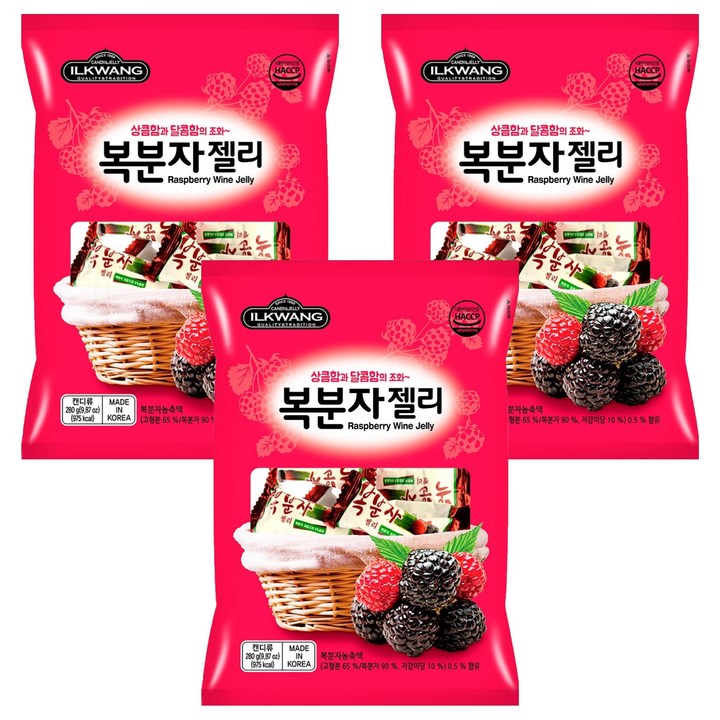 일광제과 복분자젤리, 280g, 3개