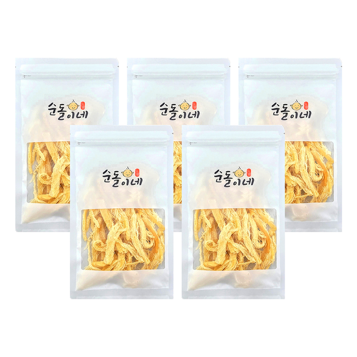 순돌이네 땅콩버터 오징어채, 100g, 5개