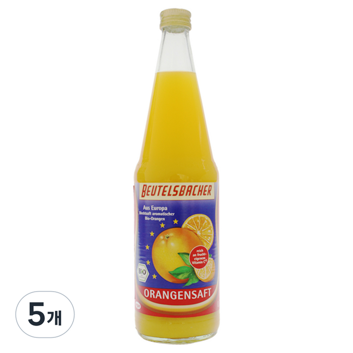 베텔스바허 유기농 오렌지 주스, 5개, 700ml