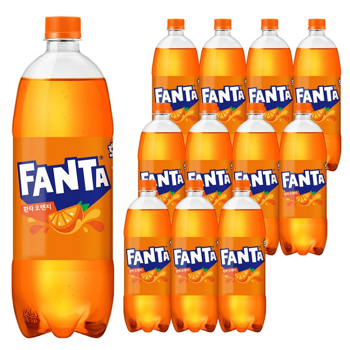 환타 오렌지 탄산음료, 1L, 12개