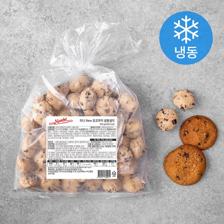 맨치트 미니 New 초코쿠키 황색 냉동생지, 900g, 1개입, 1개