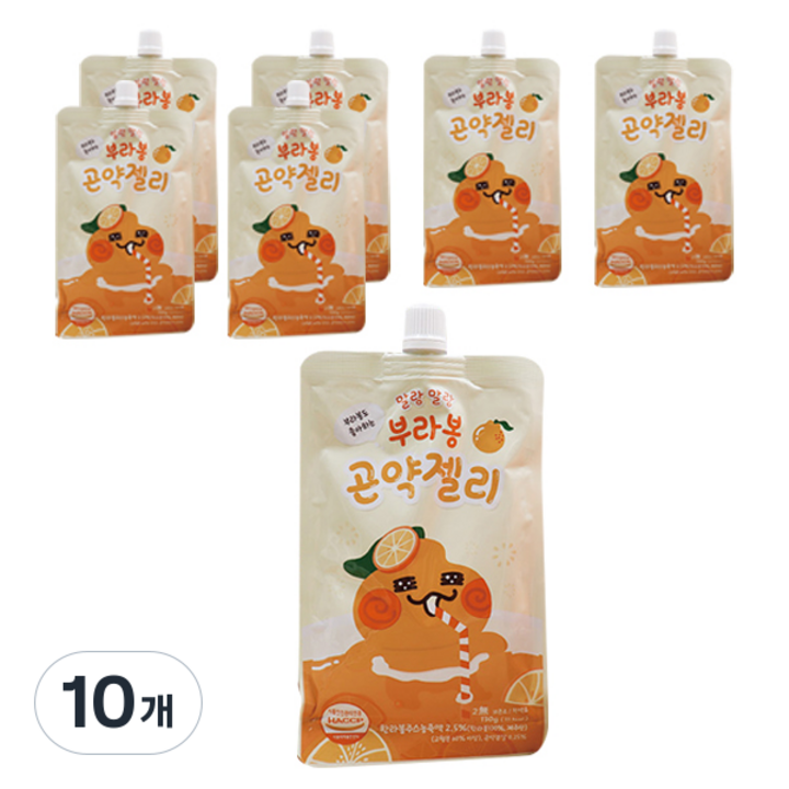 제주애퐁당 부라봉 곤약젤리 7p, 910g, 10개