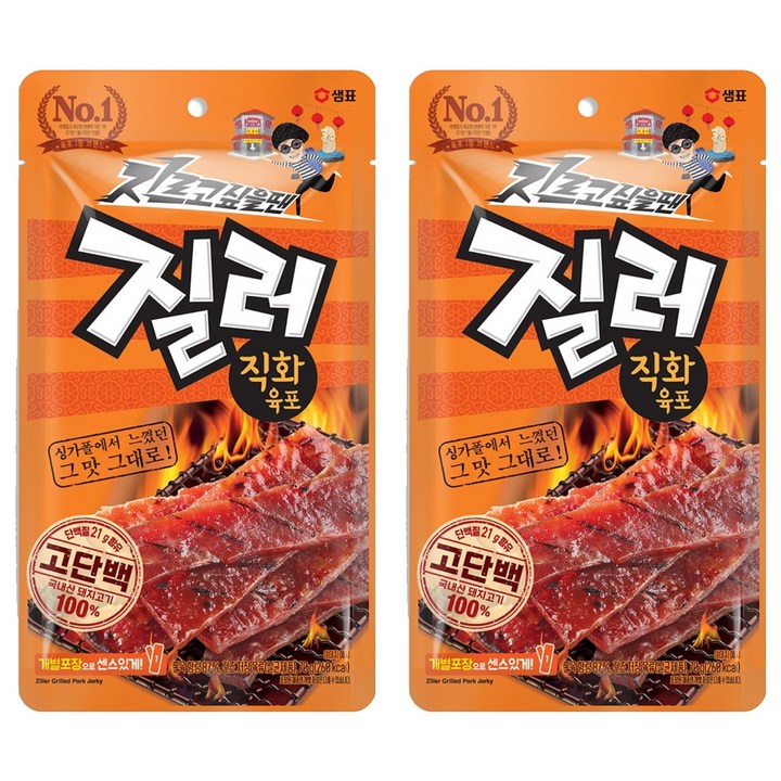 샘표 질러 직화육포, 70g, 2개