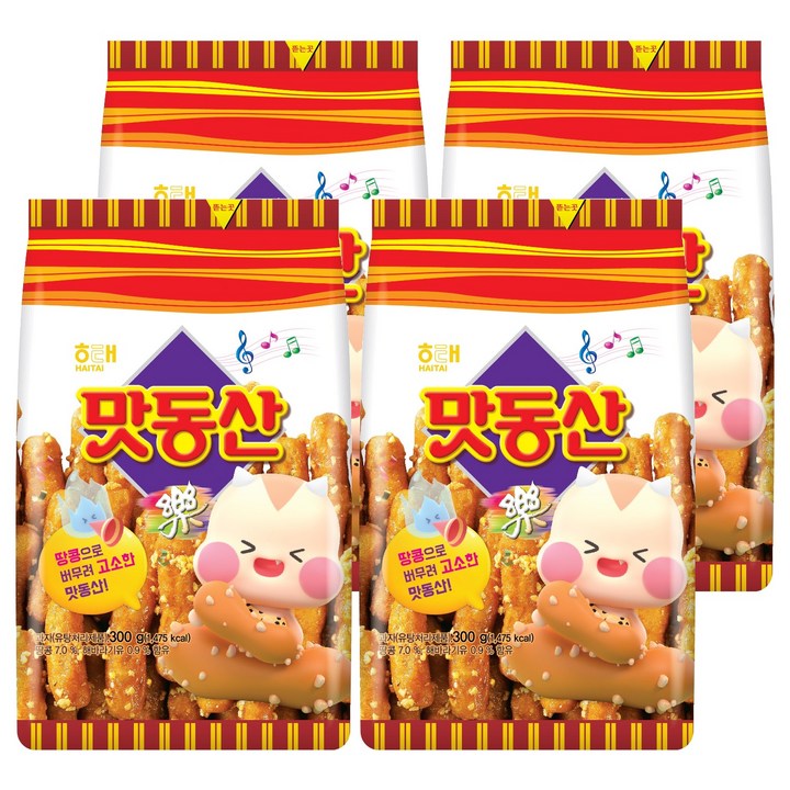 해태제과 맛동산, 300g, 4개