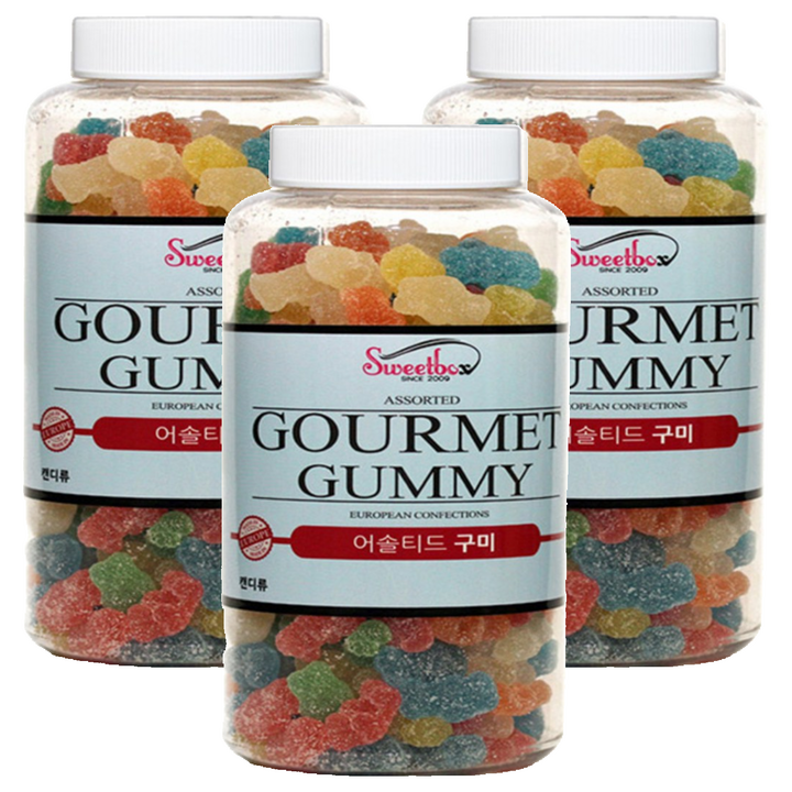 스위트박스 슈가코팅 파리지앵 어솔티드 젤리, 700g, 3개