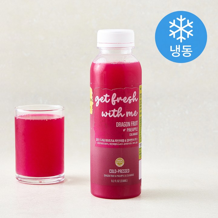 TS푸드 얼린 드래곤후르츠 & 파인애플 & 깔라만시 주스 (냉동), 1개, 330ml