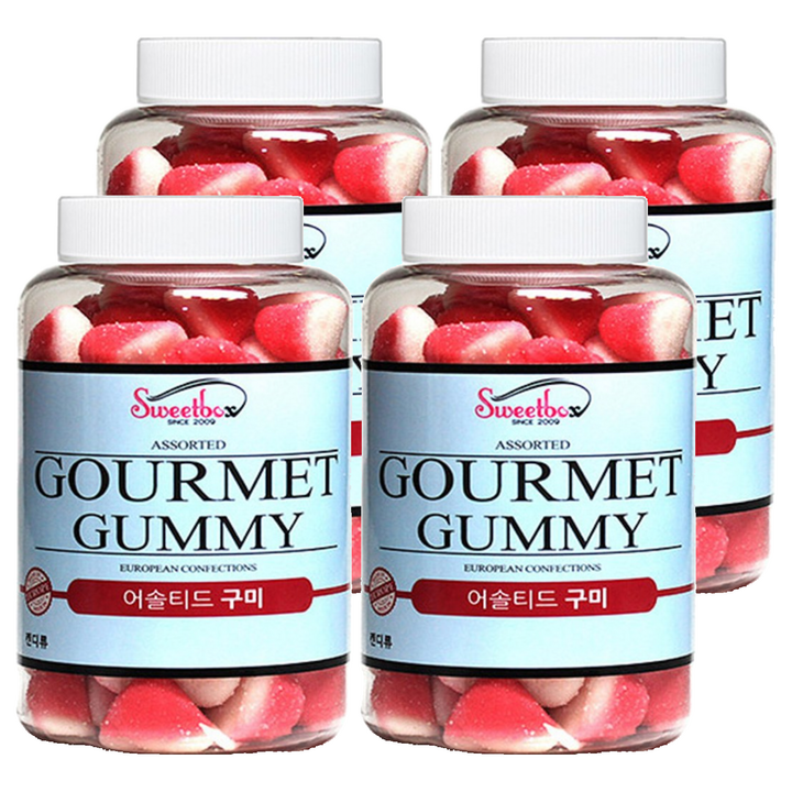 딸기 퍼프 젤리, 500g, 4개