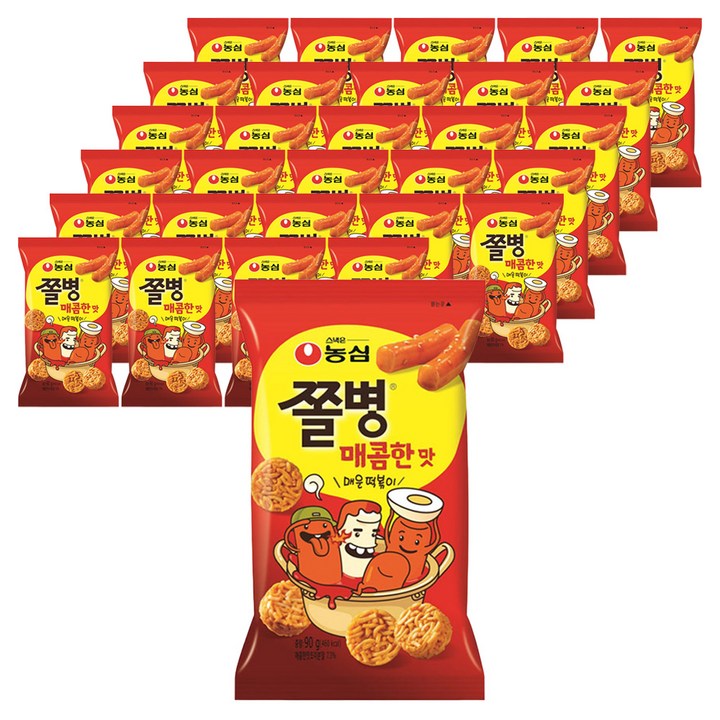 농심 쫄병스낵 매콤한맛, 90g, 50개