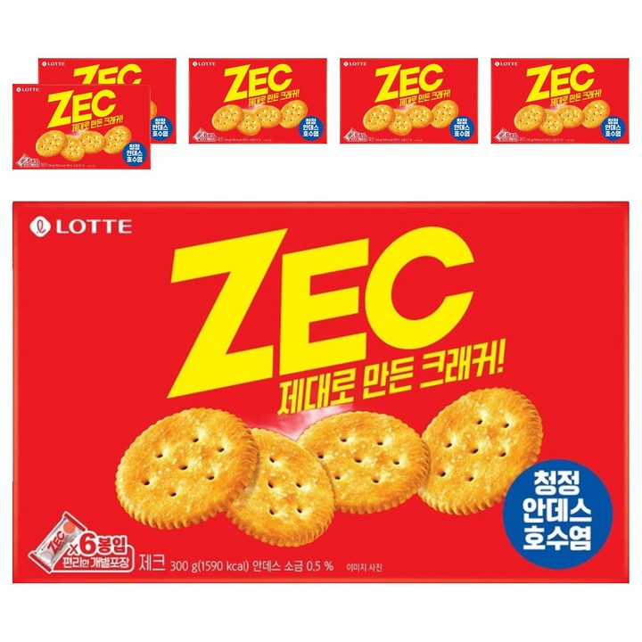 롯데제과 제크오리지날, 300g, 6개