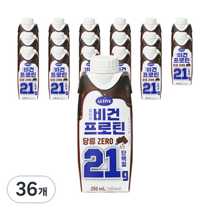 얼티브 비건 프로틴 초코, 250ml, 36개